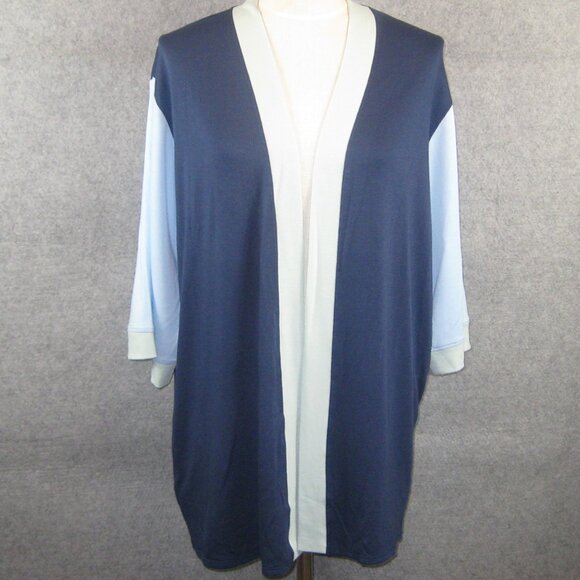 Cuddl Duds Airy Terry 34 Sleeve Open Cardigan Top Medium NEW - Picture 2 of 6